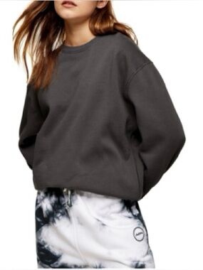 Topshop Nordstrom Flatlock Oversized Sweatshirt